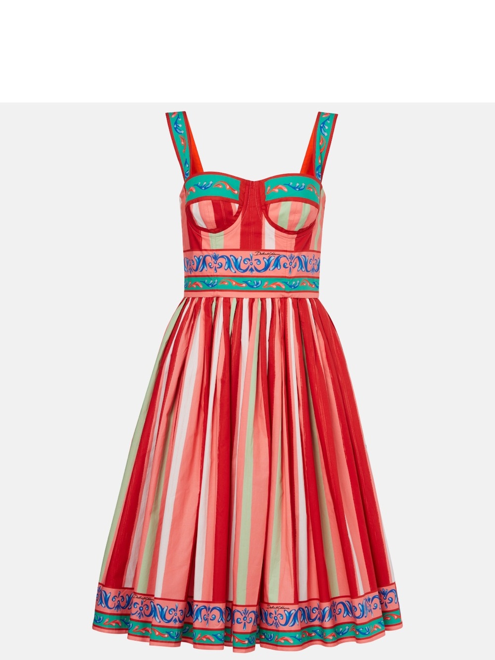 Dolce & Gabbana Striped Carretto Dress - Picture 4 of 12